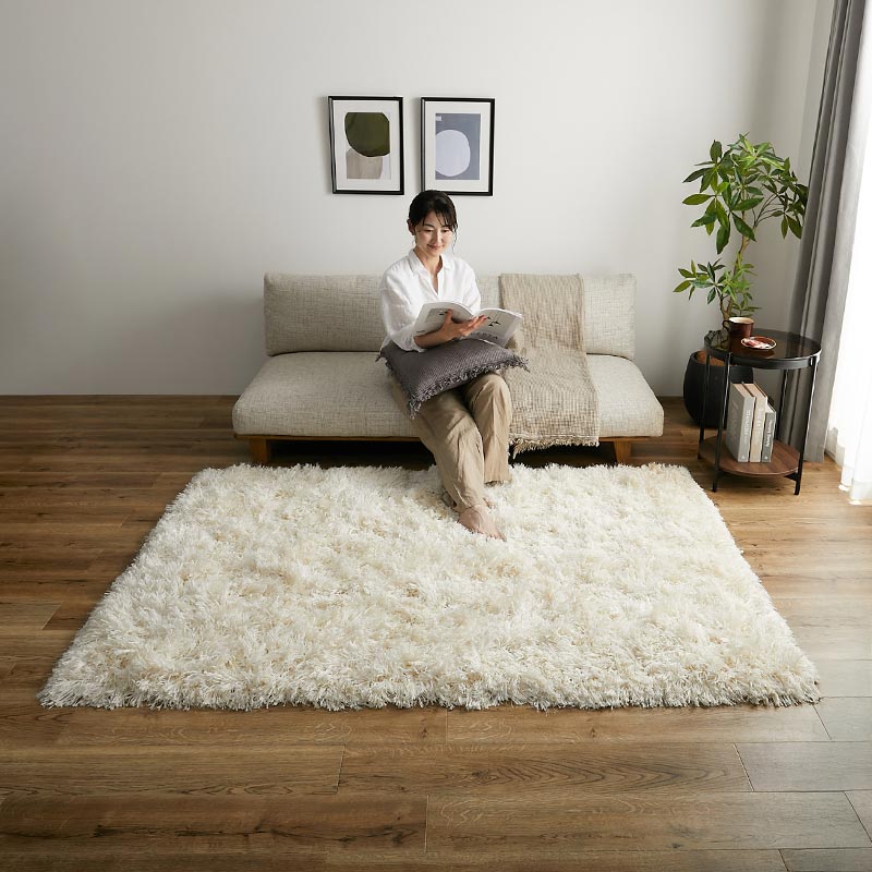 【1026932】フィータ 100x150cm アイボリー