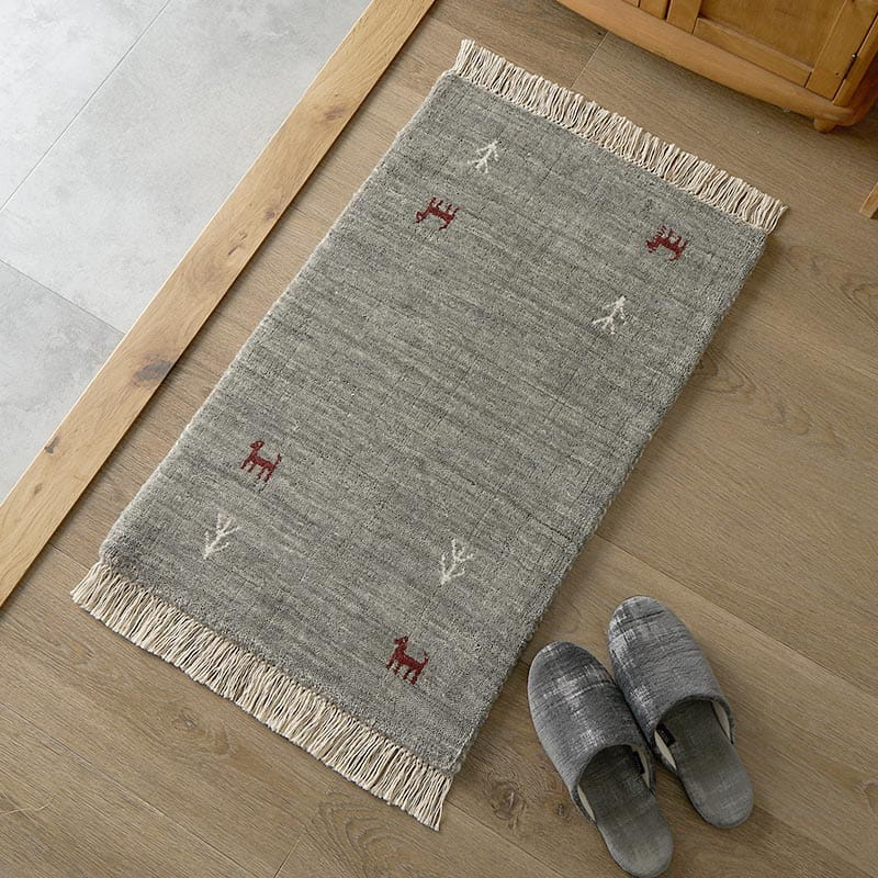 【1027056】イロハ 玄関マット 50x80cm グレー
