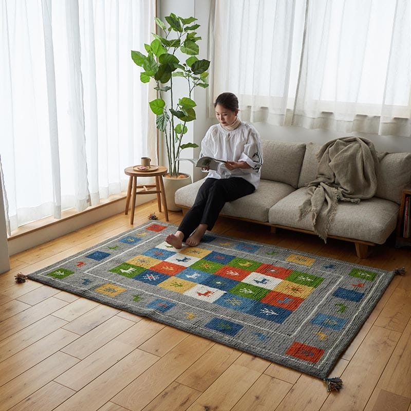 【1026981】ガタル 80x140cm グレー