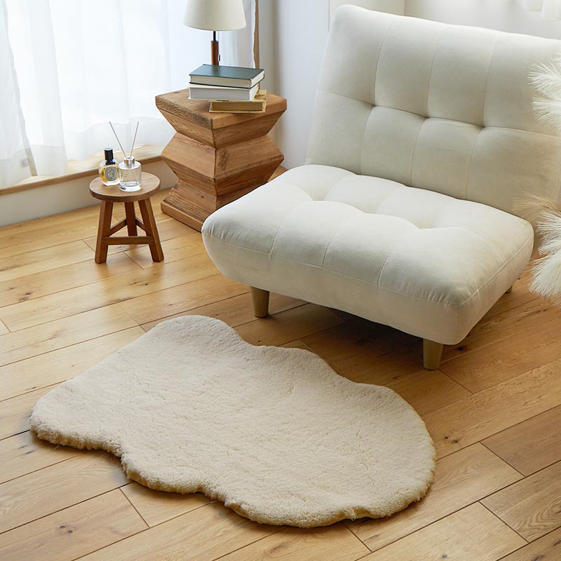 【1030782】モコア 60x90cm ベージュ