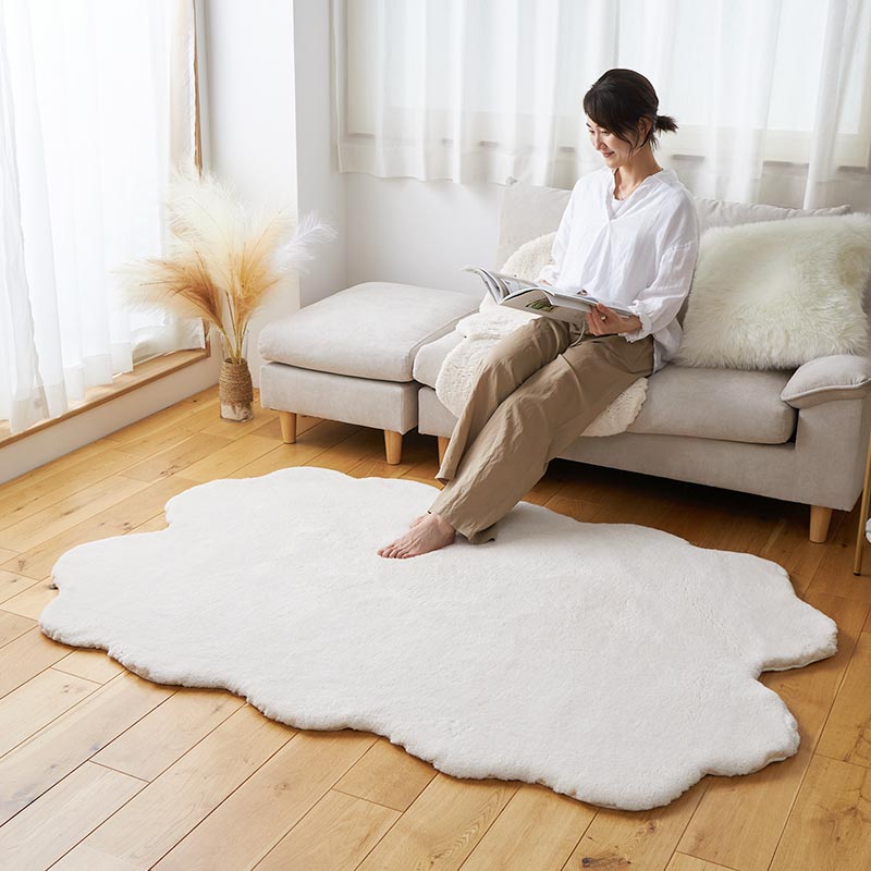 【1030781】モコア 120x180cm アイボリー