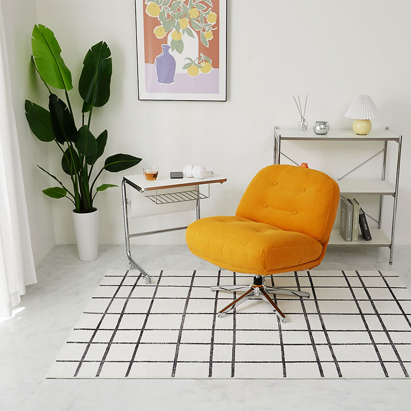 【1031416】【セット】MONOA+ 1人掛けソファー  レジャリー + オットマン 64x81x73cm オレンジ