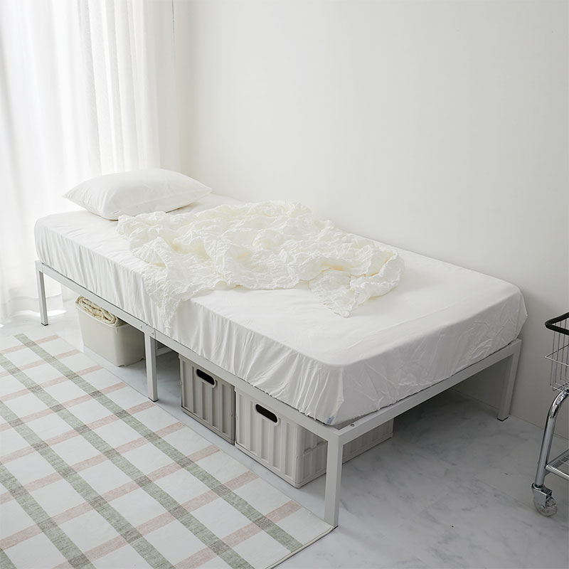 【1030772】MONOA+   Sベッドフレーム  97x195x32cm ホワイト