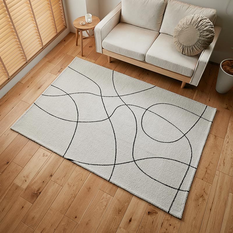 【1027156】ロンバス 130x190cm アクセントライン