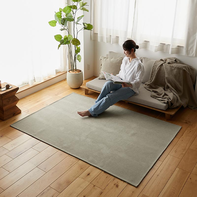 【1029471】テラス 95x150cm グレージュ